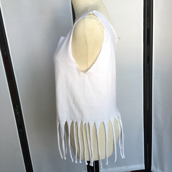 ~HP~ OOAK Bob Ross Happy Trees Fringe Crop Tank - Picture 2 of 9